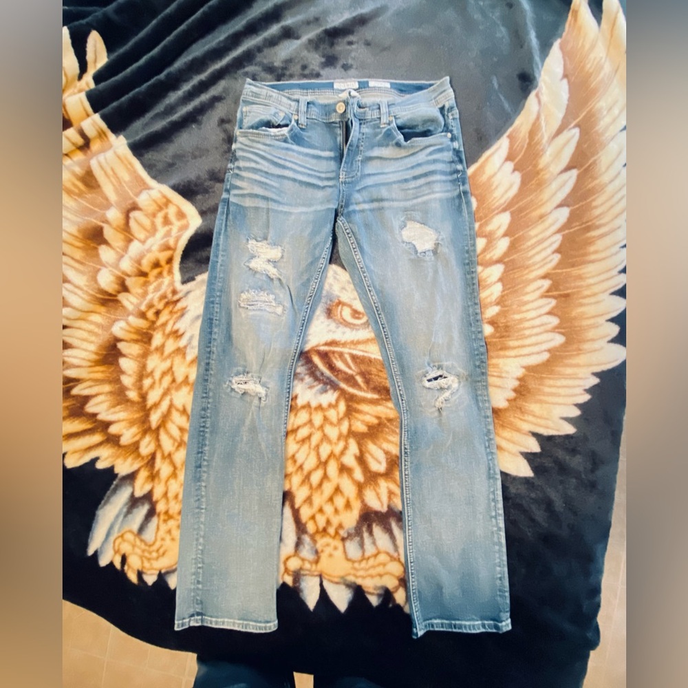 Depart west  Distressed Blue Jeans skinny jeans 34x32 worm about 4 times